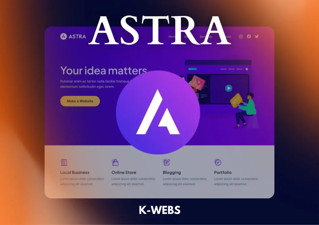 Ilustrativní náhled WP šablony Astra